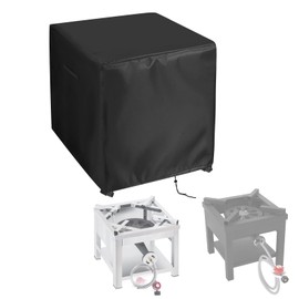 Aidetech Single Burner Propane Stove Cover Fit for GasOne / ARC Propane Burner Cooker, Waterproof Outdoor Camping Stove Cover, Propane Gas Cooker Covers For Turkey Fry, Seafood Boil - (17x17x17 inch)