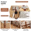 WILLOW WEAVE Picnic Basket with Table, Picnic Basket Set for