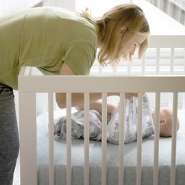 Ingenuity SwaddleMe Monogram Collection Swaddling Cloth, Size 0-3 Months, 7-14 lbs, Pack of 2, 0.5 TOG - Sunset