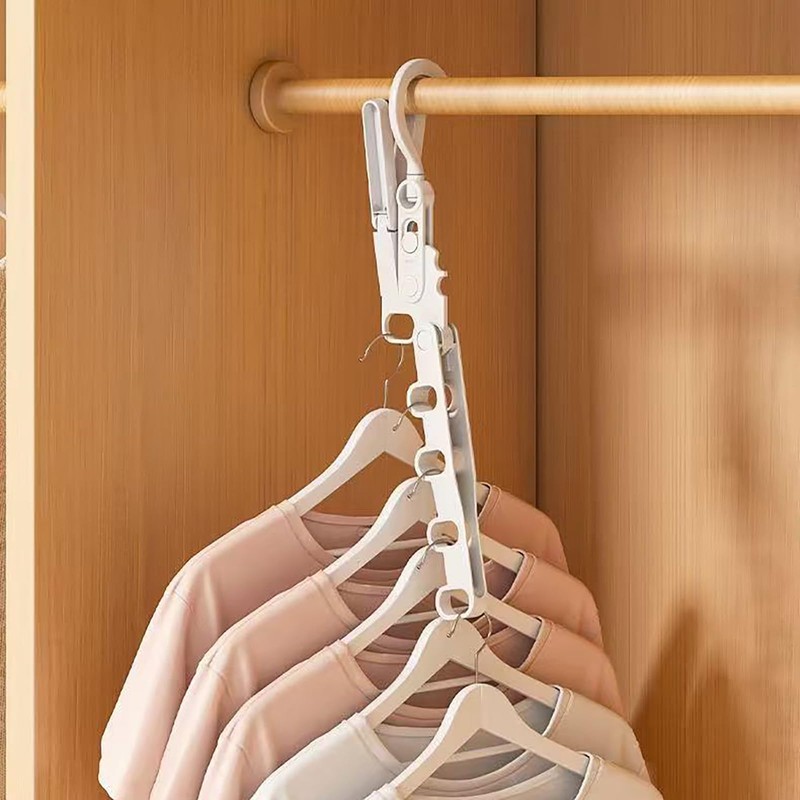Portable Travel Clothes Hangers, 1Pcs Folding Drying Rack 5Pcs Foldable