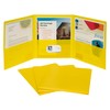 C-Line 3-Pocket Tri-Fold Heavyweight Poly Portfolios, Yellow, Box of 24