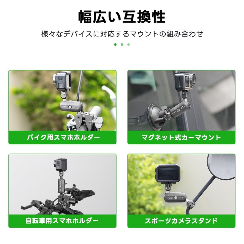 FANAUE Motorcycle Mount Intermediate Mount Double Socket Arm Approx 60mm