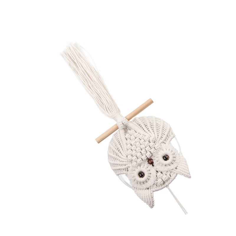 Owl Macrame Wall Hanging Hand Woven Boho Tapestry Owl Macrame