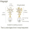 Gold Earrings for Women Trendy,14K Gold Plated Pearl Drop Earrings