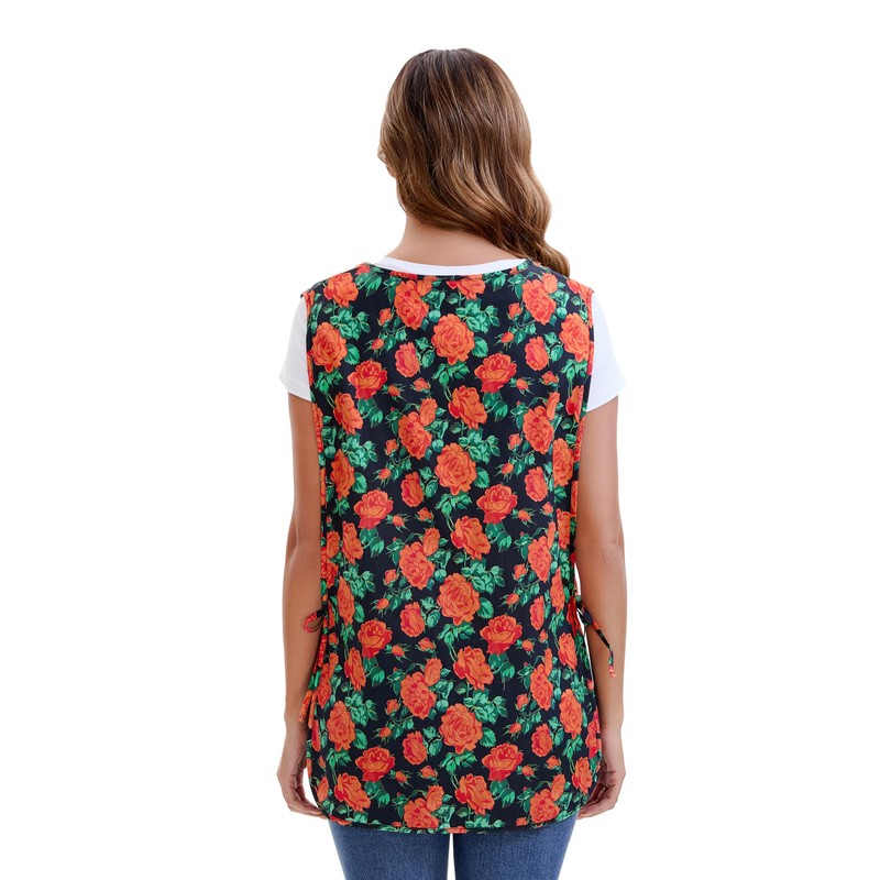 Nanxson Women Cobbler Apron Smock Cotton Printed Apron with 2