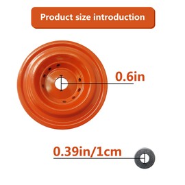 GRABOTE Aluminum Weed Trimmer Head - Universal Replacement Part with Lasting Nylon Strings Included - Orange