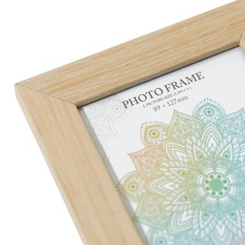 Natural Wood Large Size Front - Plastic Type Natural Wood Fiberboard/MDF Frame Picture Frame Wall Hanging Photo Frame Picture Frame Picture Holder