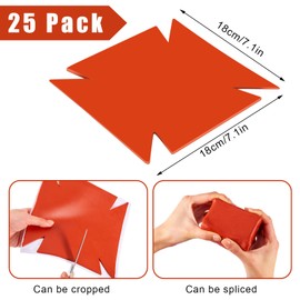 Saysurey 25 Pcs Fire Putty Electrical Putty Pads Barrier Moldable Putty Shapeable Fire Barrier Adhesive Firestop Insulting for Wall Openings Electrical Box, 7.1" x 7.1"