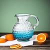 Amici Home-Catalina Pitcher, Aqua, Artisan Handmade Mexican Recycled Glass, For