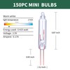 Mini Replacement Christmas Lights Bulbs 150 Count 2.5 Volt Clear