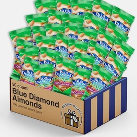Bulk Blue Diamond Almond 100 Calorie Snack Packs (50 Count) by Bussin Boxes