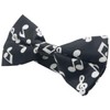 Black Music Note Bow Tie Bow Tie [Simple Wearing Type]