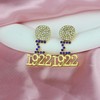 1922 SGR Drop Earrings for Women Sigmaa Gamma Rho Gift