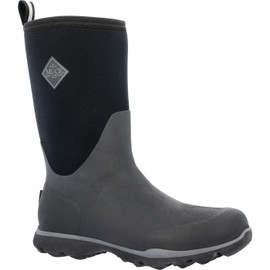 Muck Boot mens Arctic Excursion Mid Snow Boot, Black/Grey, 15-15.5 US