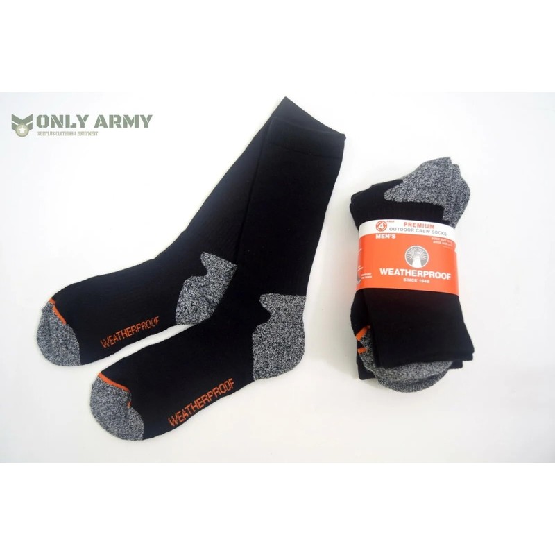 Weatherproof Thermal Cushioned Outdoor Socks, Black(6-11)