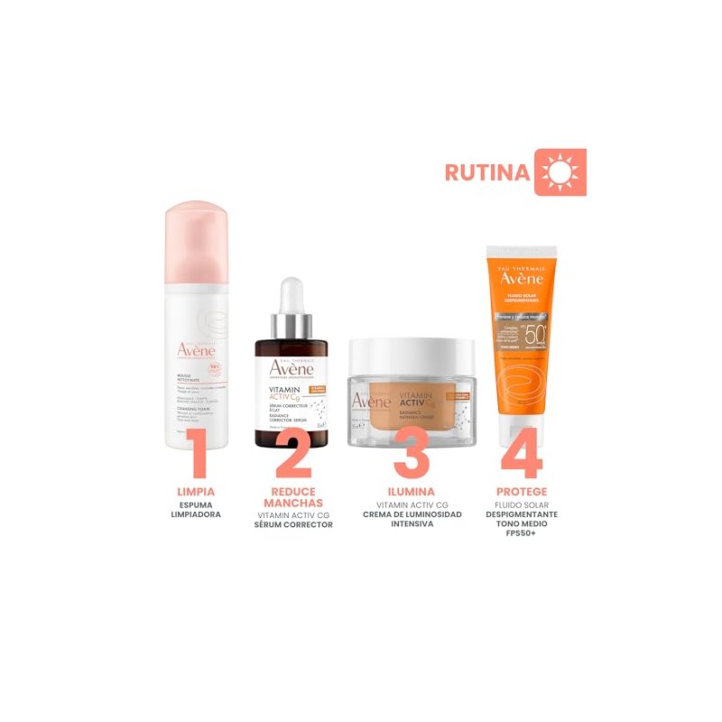 Avene Vitamin Activ Crema Hidratación Diaria Tono Uniforme Luminoso
