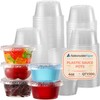 Nationwide Paper 4oz 100pcs Plastic Sauce Pots with Airtight lids