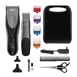 WAHL Canada Groom Pro Rechargeable Pet Clipper, rechargeable dog clipper with up to 60 minutes of cordless use, cut through fine, short, and coarse coats - Model 58125, Black