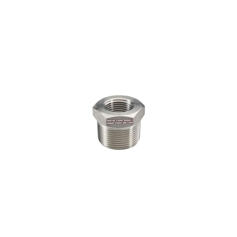 Beduan Stainless Steel Reducer Hex Bushing, 3/4" Male NPT to