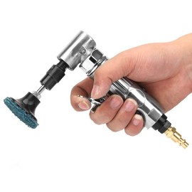 AG-315BS Air Die Grinder Set, Air Angle Sander, 90° Bend, Air Pressure Die Grinder, Burr Removal Polishing Tool with 2 Inch Grinding Disc, 1/4 Inch MBSP, 3.18-6.35 mm Chuck, For Industrial Use