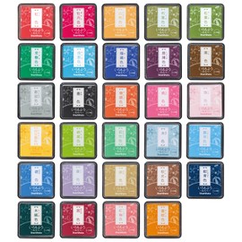 Shachihata HAC-S1 Stamp Pad, Iromoyo Warabe, 29 Colors Set