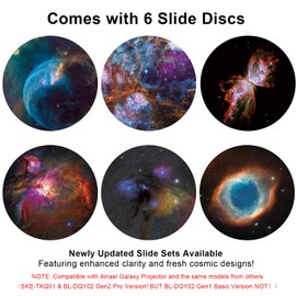 Ainael Galaxy Projector Disc - Ultra HD Projection Screen Compatible with Ainael Galaxy Projector and SKE-TKQ01 & BL-DQY02 (Pro Version), Set of 6 (Nebula A)