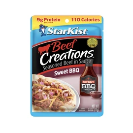 StarKist Beef Creations Sweet BBQ, 2.6 oz Pouch, 12 pack