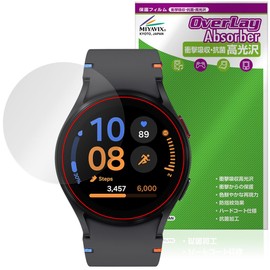 Miyabix Galaxy Watch FE (1.6 inches (40 mm) Compatible Protective Film, Shock Absorption, Glossy, Antibacterial, Fingerprint, Bubble Proof, Made in Japan