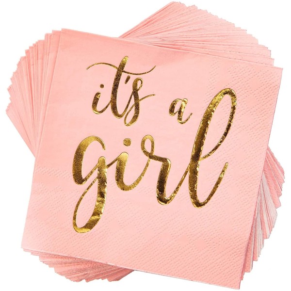 Sparkle and Bash It's A Girl - Servilletas de fiesta
