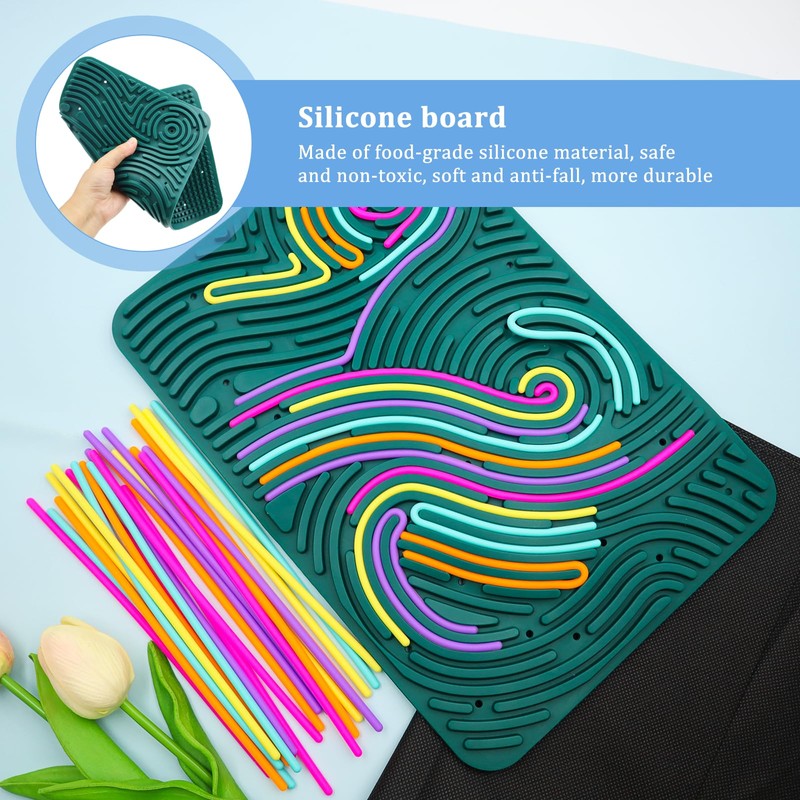 Sensorik Activity Board Silikon, 30x20cm Sensorik Activity Board, Montessori Spielzeug