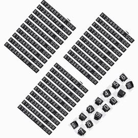 30 Sets Price Tag Cube Adjustable Price Tag Display Stand Label Price Display Cube Letter Number Price Cube Pricing Label Stand Block Jewelry Price Tags for Retail Shop Jewelry Price Display