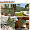 Windscreen4less Artificial Expandable Ivy Leaf Faux Leaves Privacy Fence Screen