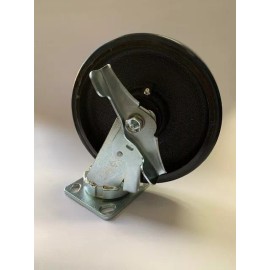 Creative Industrial Sales 8" x 2" Kingpinless Swivel with Brake  Poly on Cast Iron  Wheel 1500 lb each