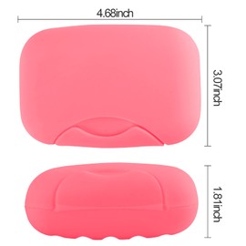Inovat Haiker 2 Piezas de plástico jabonera Caja contenedor casa al Aire última intervensión Senderismo Camping Viaje, Rosado, 1