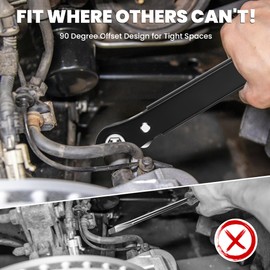 MULWARK 11-Piece Mini Ratchet Set, 1/4" Right Angle Screwdriver with Multi Bits - Ultra Low Profile Offset Driver for Automotive Repair, Electrical Work, Bicycle & Household Maintenance EDC Kit