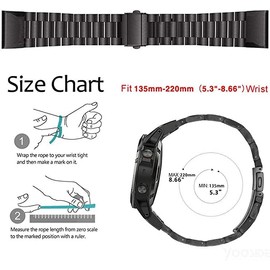 22mm Band Bracelet Strap Compatible for Garmin Fenix 7,Fenix 6,Fenix 6 Pro,Fenix 5,Fenix 5 Plus,Approach S60 S62,Forerunner 935 945,Quick Release Strap Wristband (ROSE)