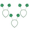 JNAWA St. Patrick Day Headband Shamrock Green Clover Leaf Headband