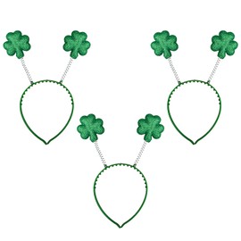 JNAWA St. Patrick Day Headband Shamrock Green Clover Leaf Headband Irish Gifts Fancy Dress Hair Accessory for Irish Day Party. (6)