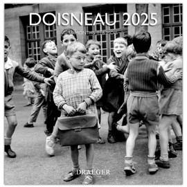 DRAEGER PARIS 1886 - Large Wall Calendar 29 x 29 cm 2025-7 languages - September 2024 to December 2025-12 photographs available in several themes - Doisneau - Note appointments, birthdays