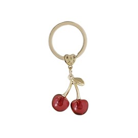 COLORFUL BLING Cute Cherry Keychain Y2K Star Heart Keyring Kawaii Bag Charms Accessories-red