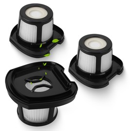 WKZO 2579 Pet Hair Eraser Vacuum Replacement Filter for Bissell Pet Hair Eraser Lithium Ion Hand Vacuum Filter 2390 2390A 2389 2284W Replaces 1614212, 1614203, 1614204,3 Packs