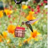 Monarch Abode Handcrafted Premium Pure Copper Hanging Hummingbird Feeder for