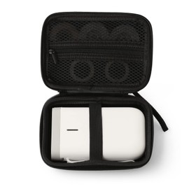 TUGUAI Label Maker Case Compatible with Phomemo D30 NiiMbot D110 D11 SUPVAN E10 Nelko P21 Label Printer, Hard Carrying Container Storage Holder Organizer for Tape Roll, Charging Cable (Box Only)