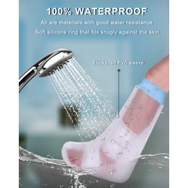CureSquad CureSquad Waterproof Leg Cover for Shower, Leg Cast Cover for Shower, Reusable Cast Protector for Shower Leg adult, Soft Comfortable Cast Cover Leg Cast Shower Cover for Plaster, Bandage, Dressing