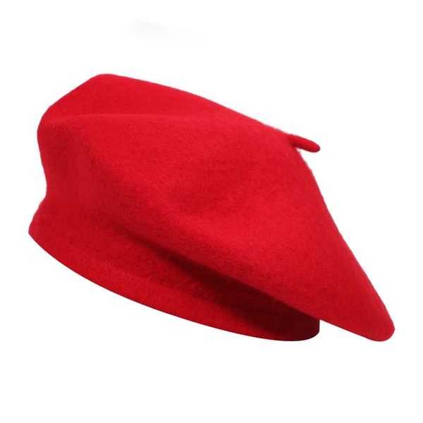 ZLYC Wool Beret Hat Classic Solid Color French Beret for