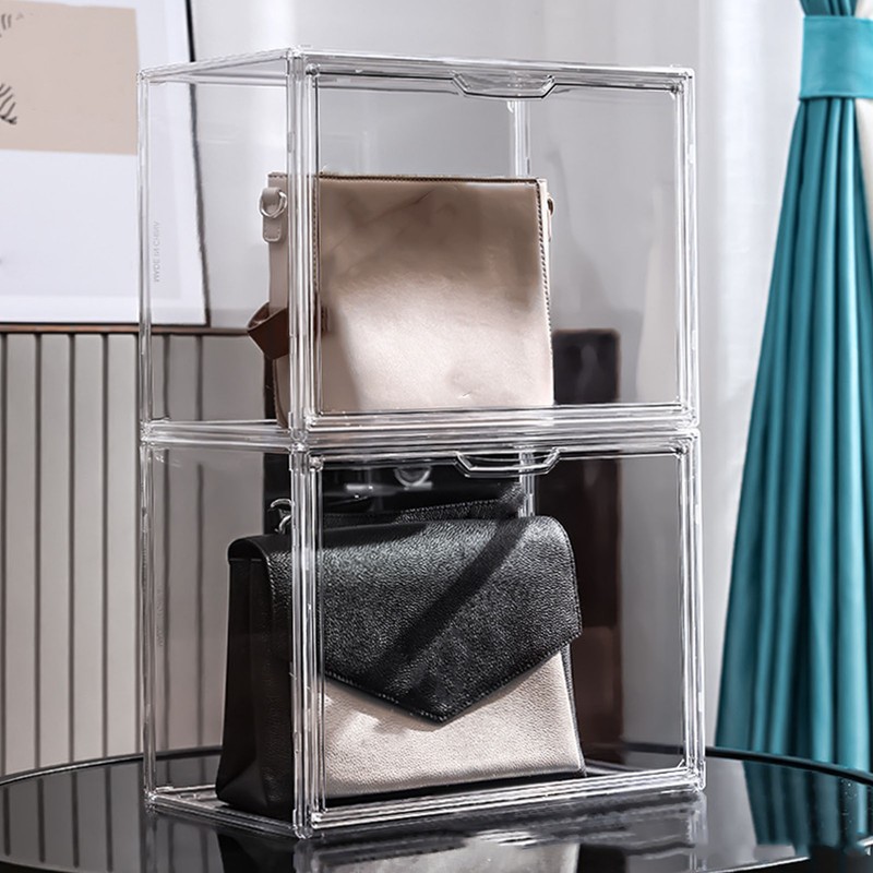Clear Display Box Dustproof Large Capacity Front Open Transparent Storage