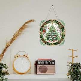 SKRYUIE Hanging Diamond Art Kits for Adults Christmas, DIY Window Pendant Diamond Painting Kit Sun Catcher, Special Shaped Crystal Acrylic Double Sided, Porch Outdoor Garden Ornaments 7.88 x 7.88 Inch