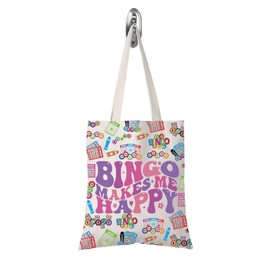 Funny Bingo Player Gift Bingo Makes Me Happy Tote Bag Bingo Lover Gift Bingo Game Gamble Gift (Bingo Makes tote UK)