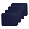 Pyrex 7212-PC 11-Cup Blue Food Storage Replacement Lid (4-Pack) -
