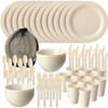 LemonRoad 12 Set College Dorm Dishes Essential Kit, Plates and